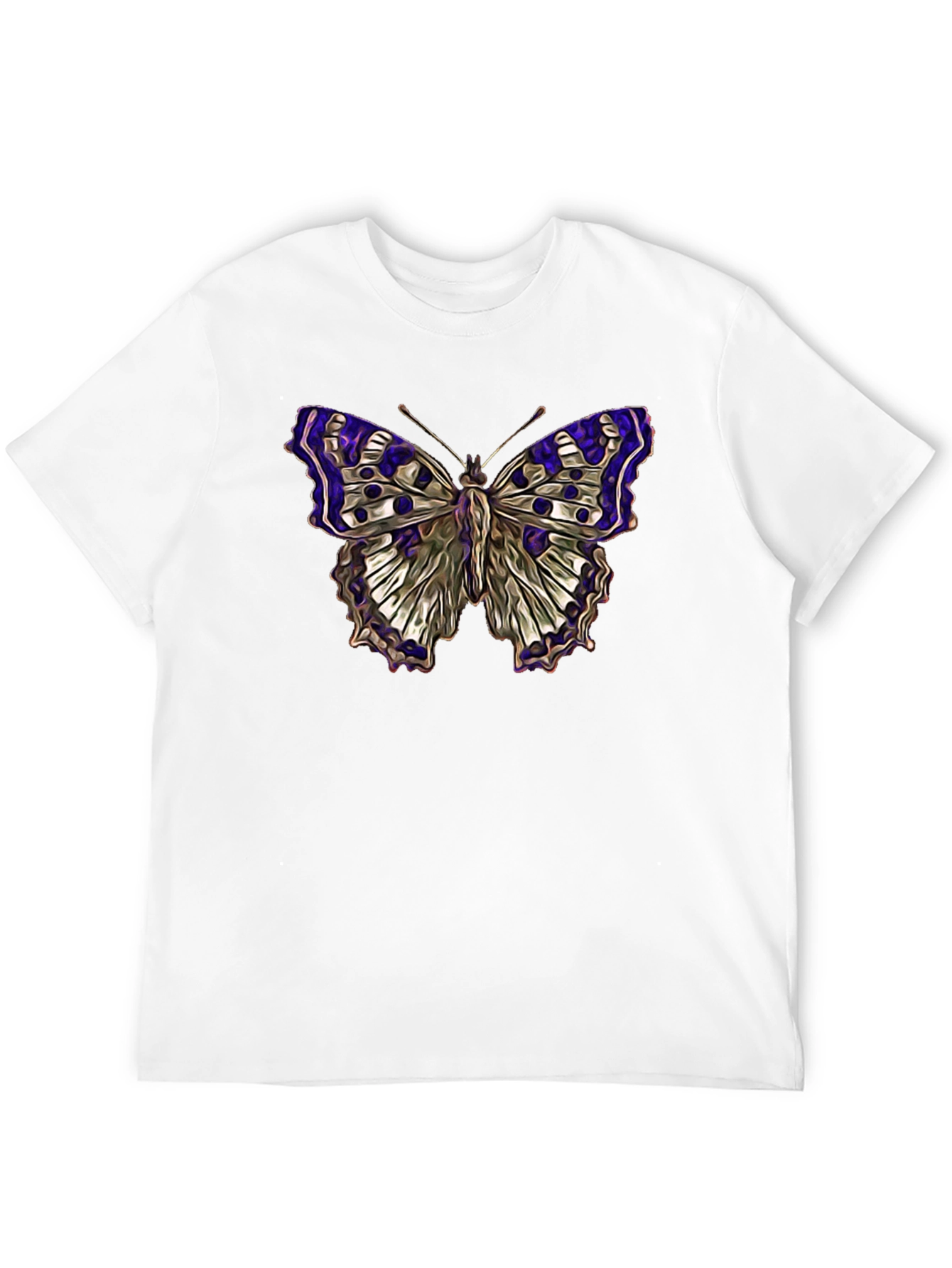 Butterfly Graphic Black T-Shirt for Men - 12