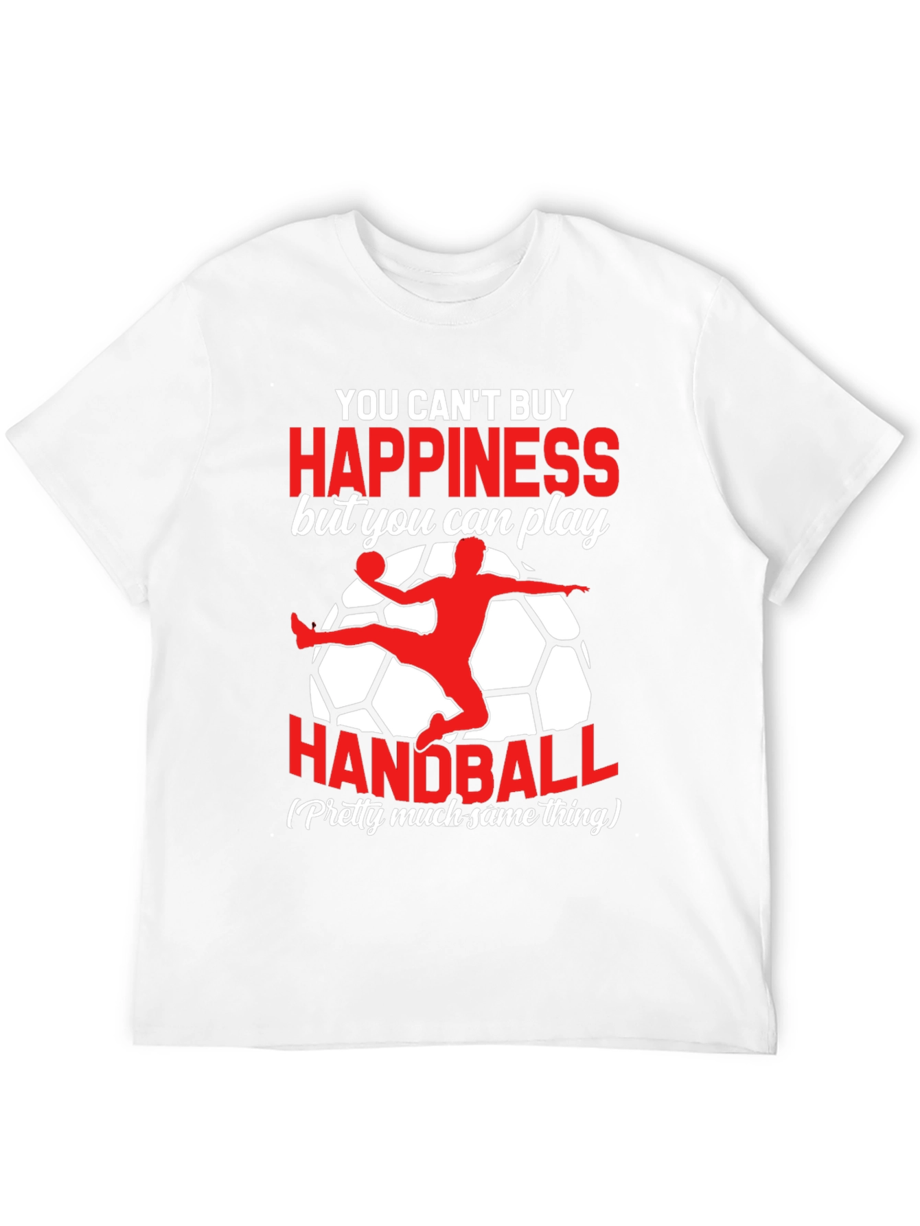 Black Funny Handball T-Shirt - Can't Buy Happiness view 12