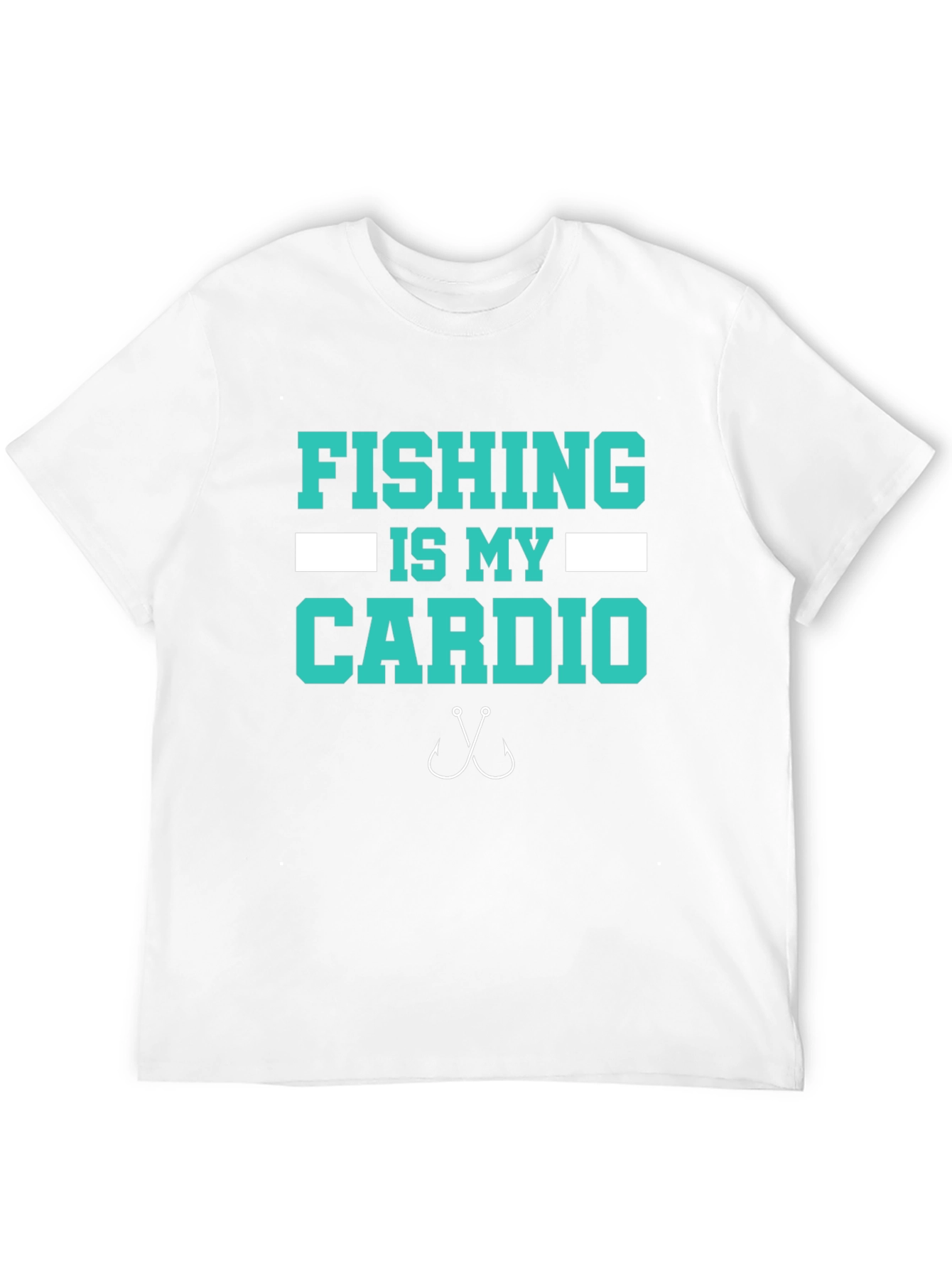 Black Fishing Is My Cardio T-Shirt - Black Cotton Tee view 12