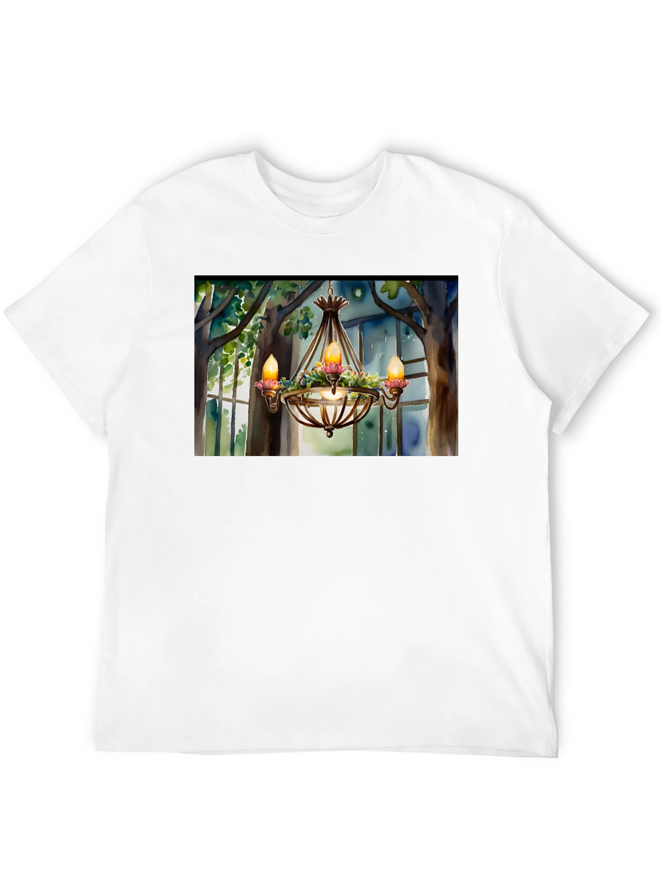 Black Chandelier T-Shirt - Elegant Design view 12