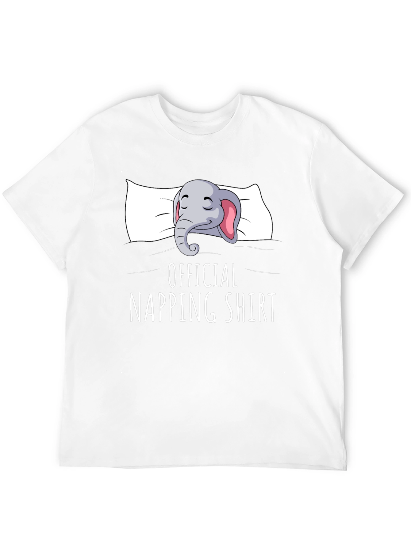 Black Official Napping Shirt - Elephant Cartoon Print view 12