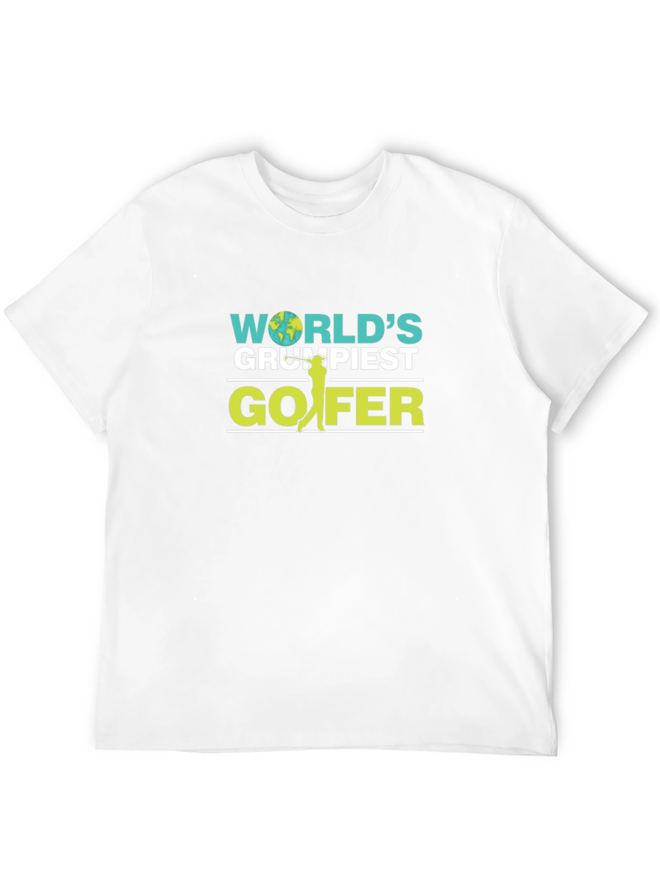 Black World's Grumpiest Golfer Tee - Black Cotton Blend view 12