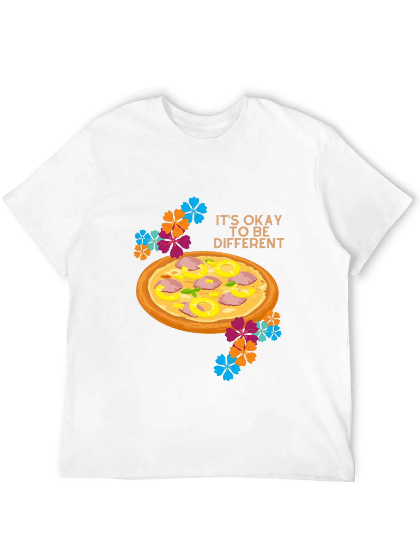 Black Pizza Be Different Graphic T-Shirt view 12