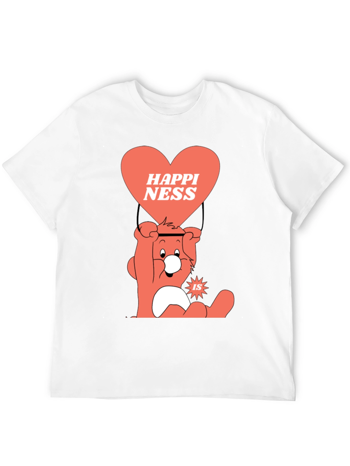 Black Happiness Bear Graphic T-Shirt view 12