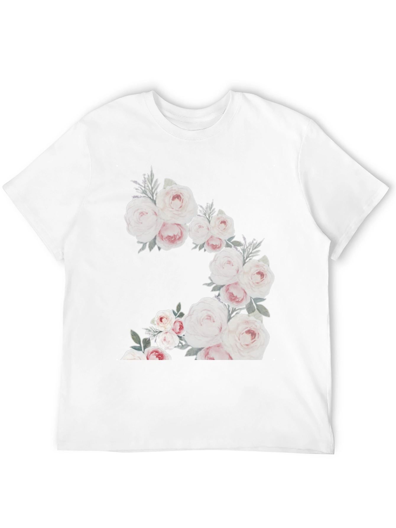 Black Floral Graphic Tee - Black Cotton Blend view 12