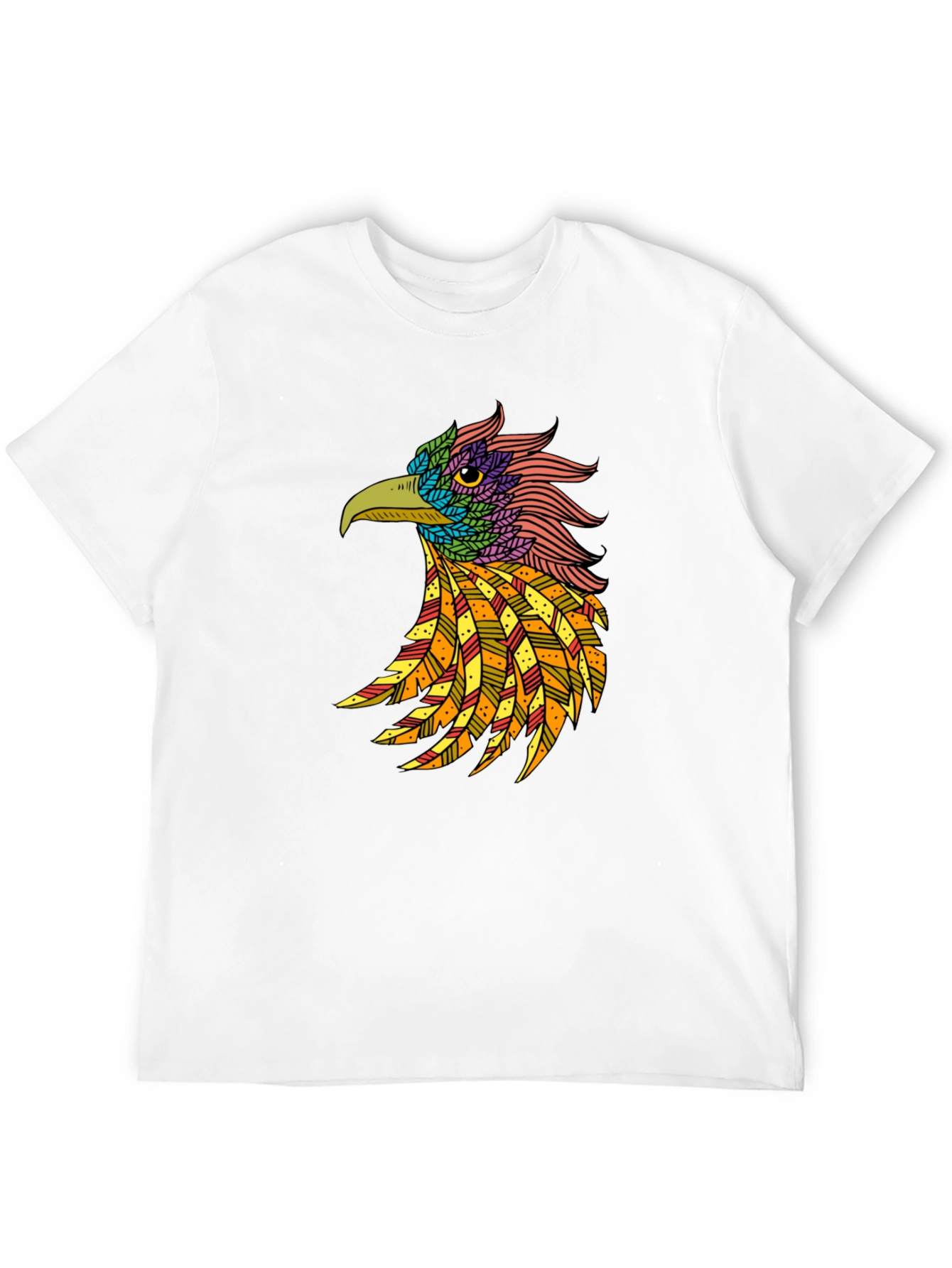 Black Cool Bird Graphic Print T-Shirt view 12