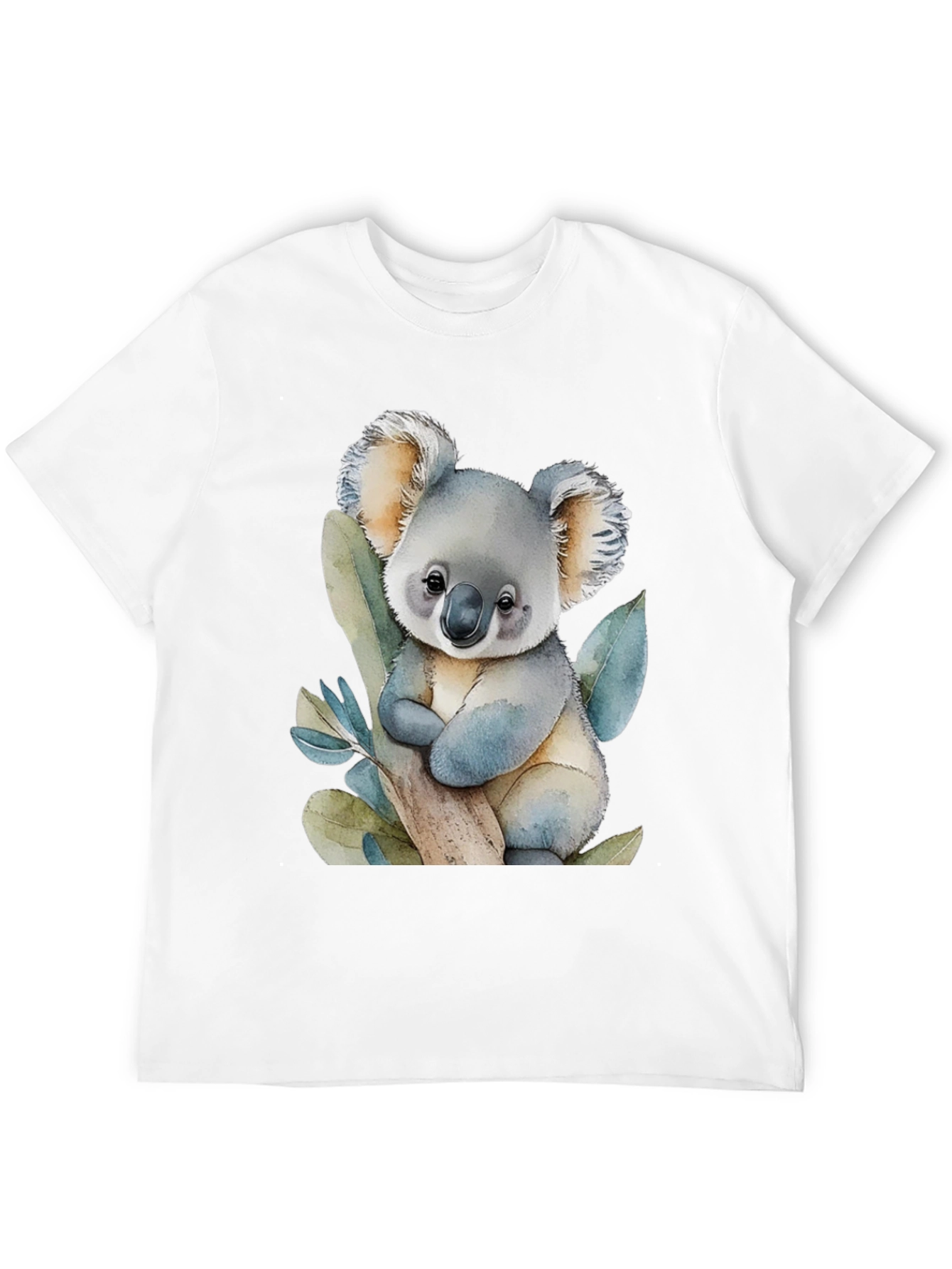 Black Cute Koala Bear Graphic T-Shirt view 12