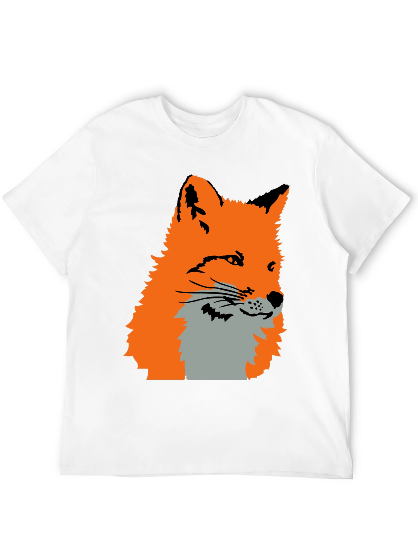 Black Fox Graphic Print T-Shirt - Black view 12