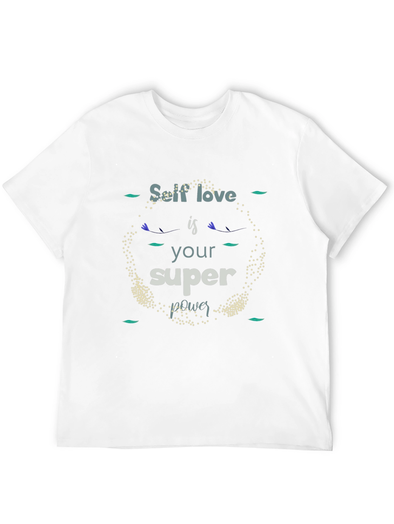 Black Self Love Super Power Graphic Tee - Black Unisex T-Shirt view 12