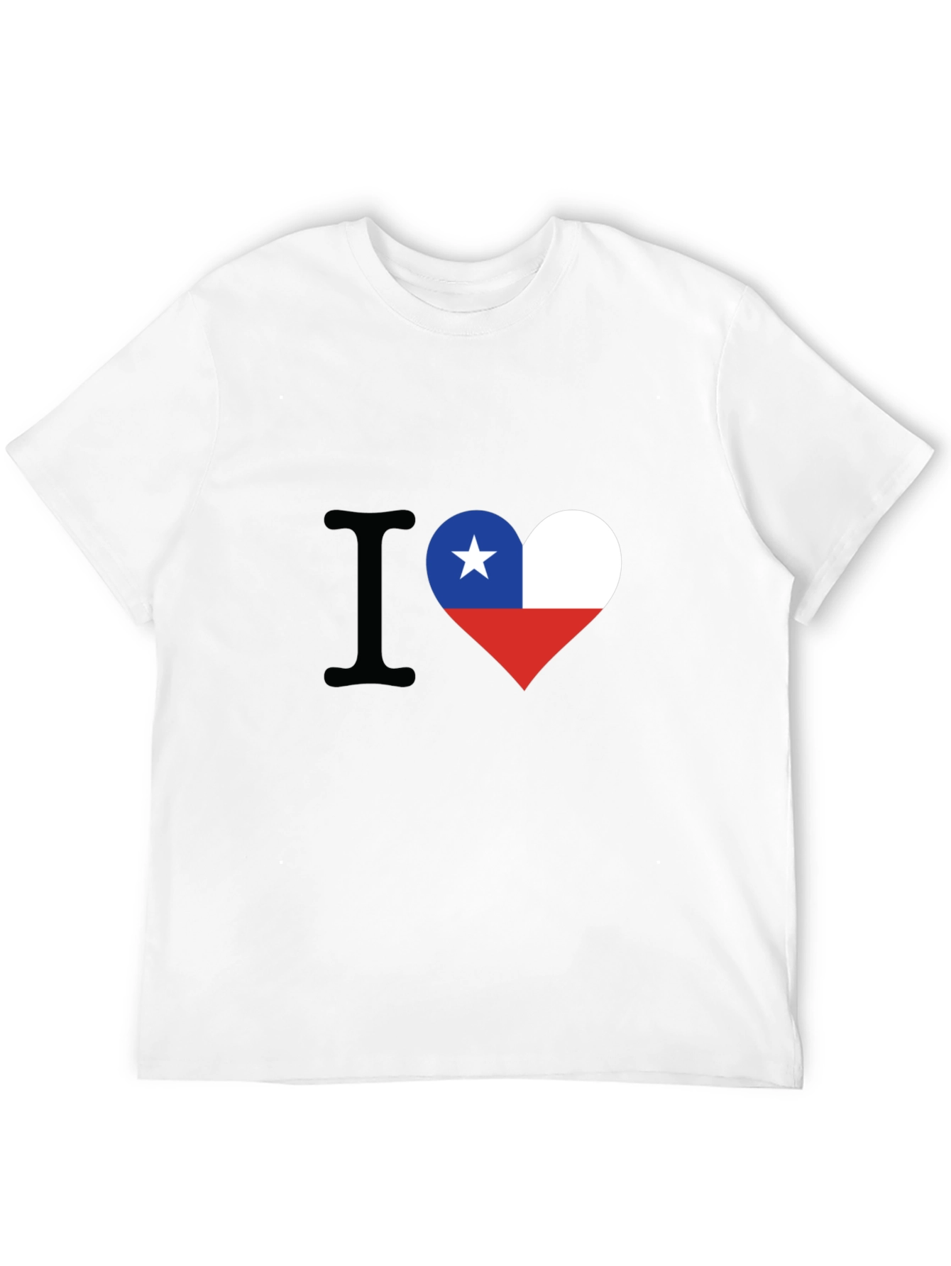 I Love Chile Heart Flag Black T-Shirt - 12