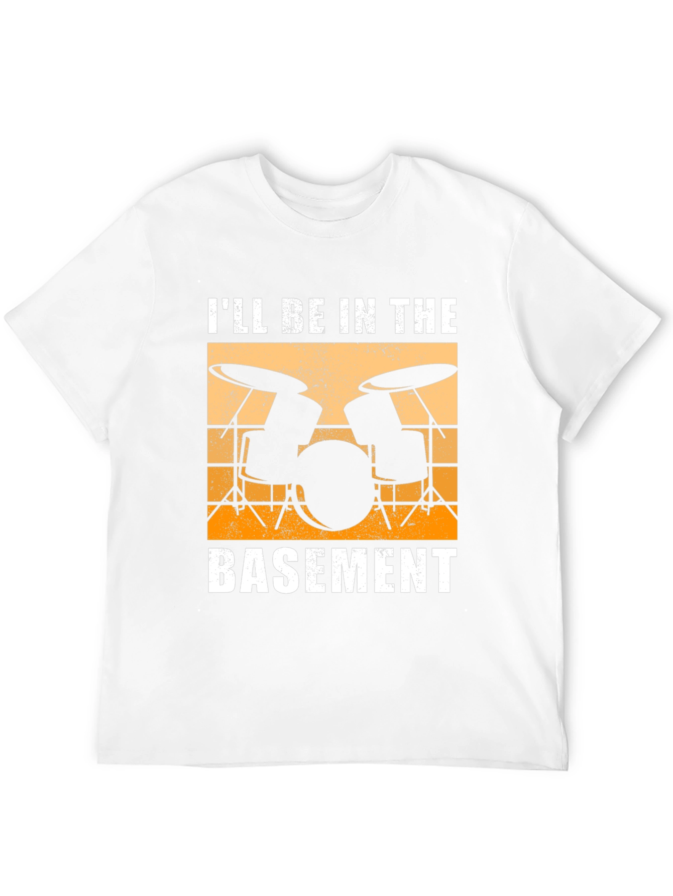 Black I'll Be In The Basement Drum Set T-Shirt view 12
