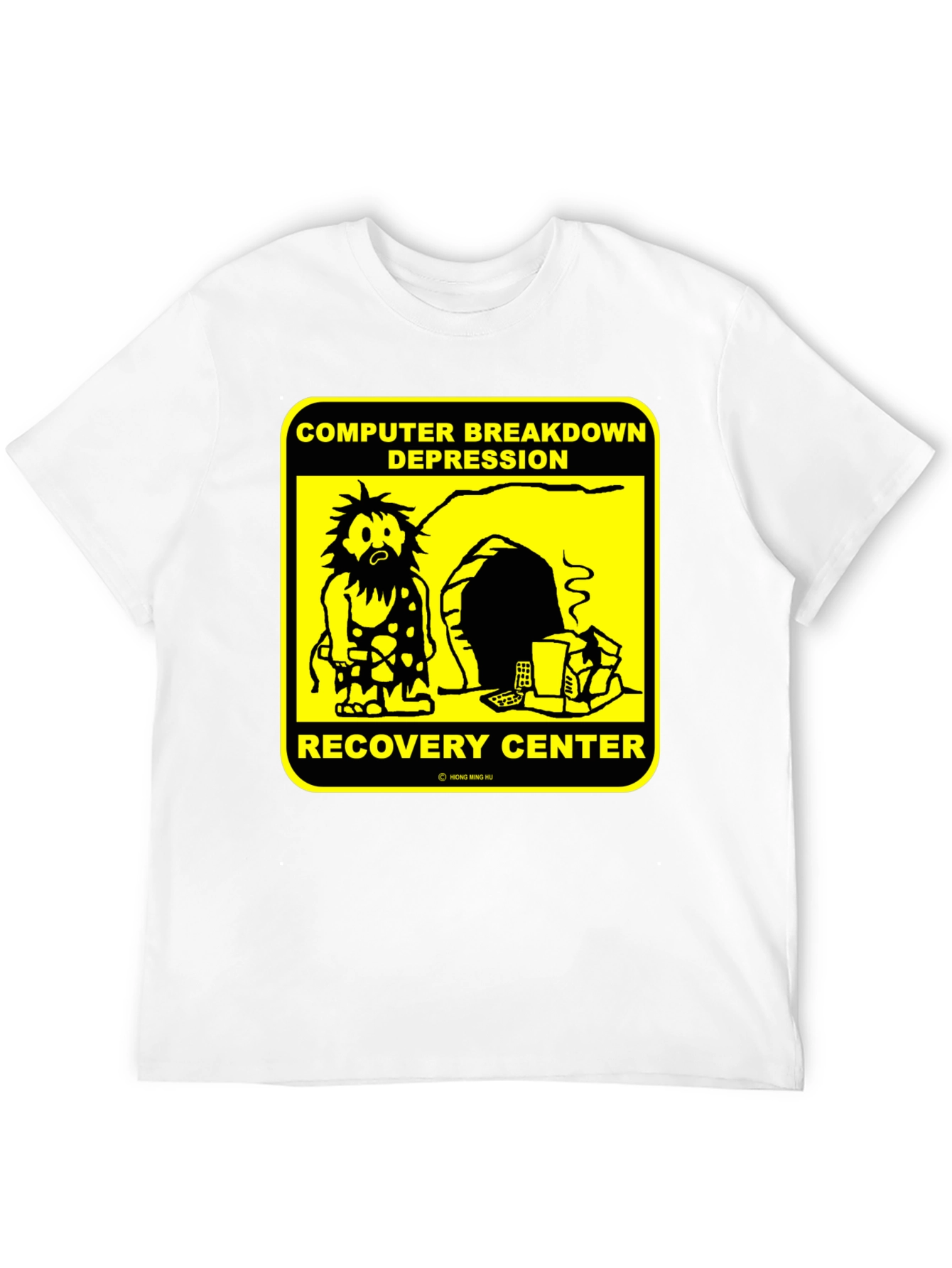 Black Computer Breakdown Recovery Center T-Shirt view 12