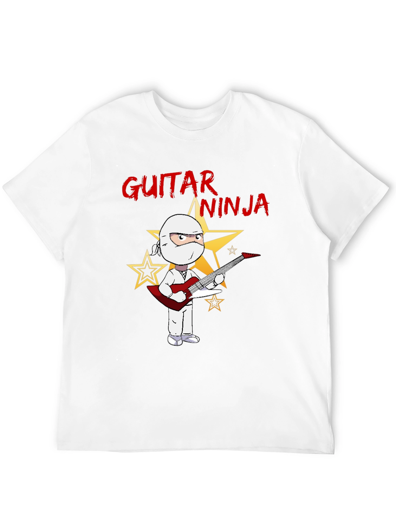 Black Guitar Ninja Graphic Tee view 12