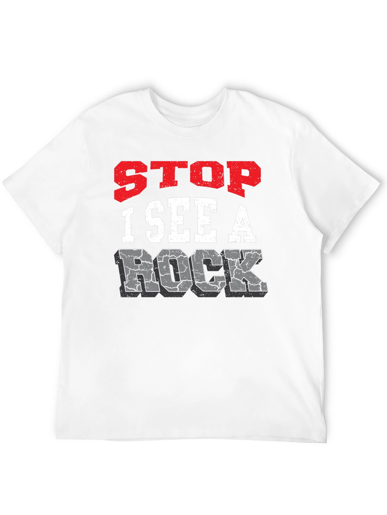 Black Stop I See A Rock Graphic Tee view 12