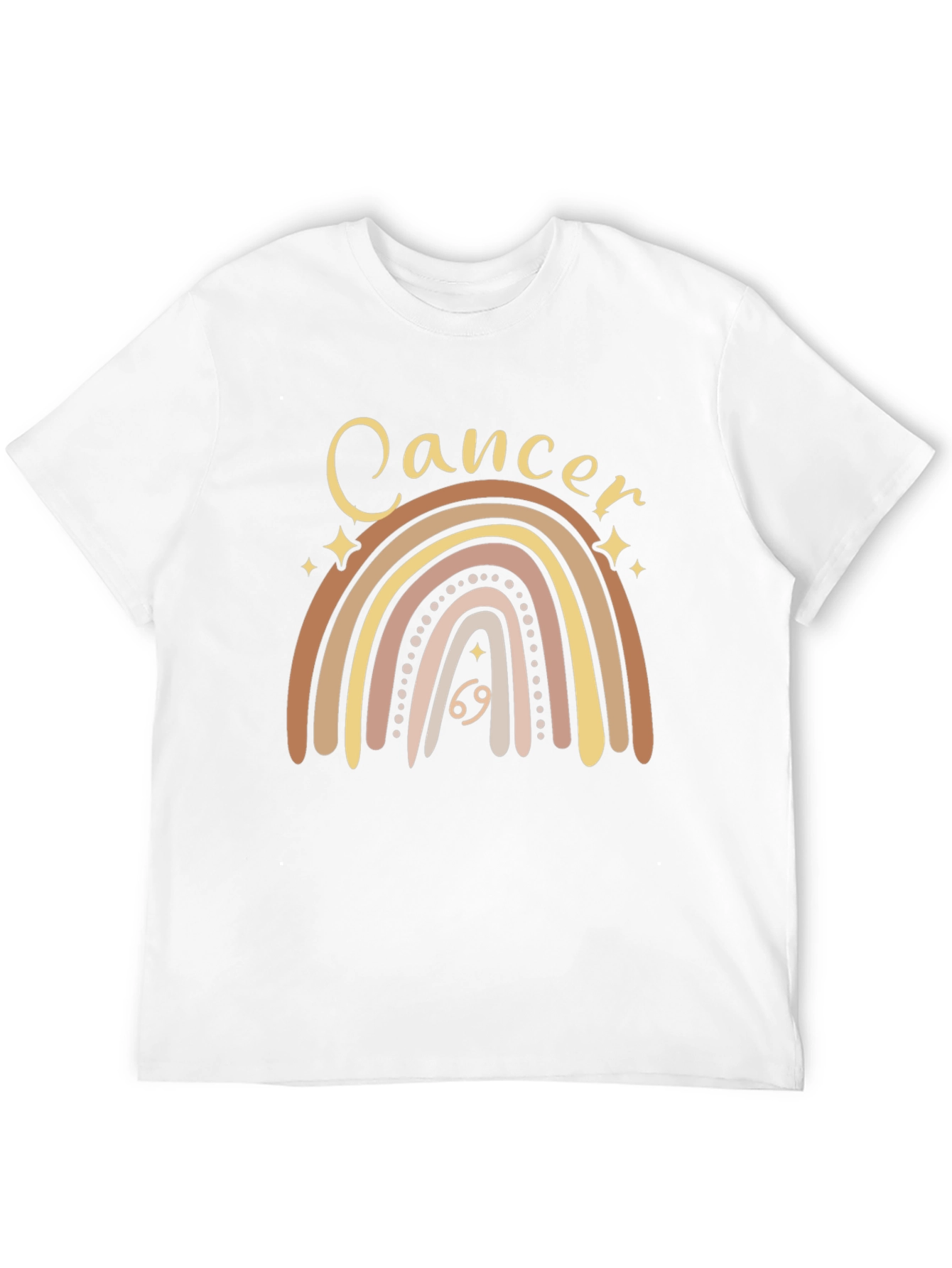 Black Cancer Zodiac Rainbow Graphic Tee view 12