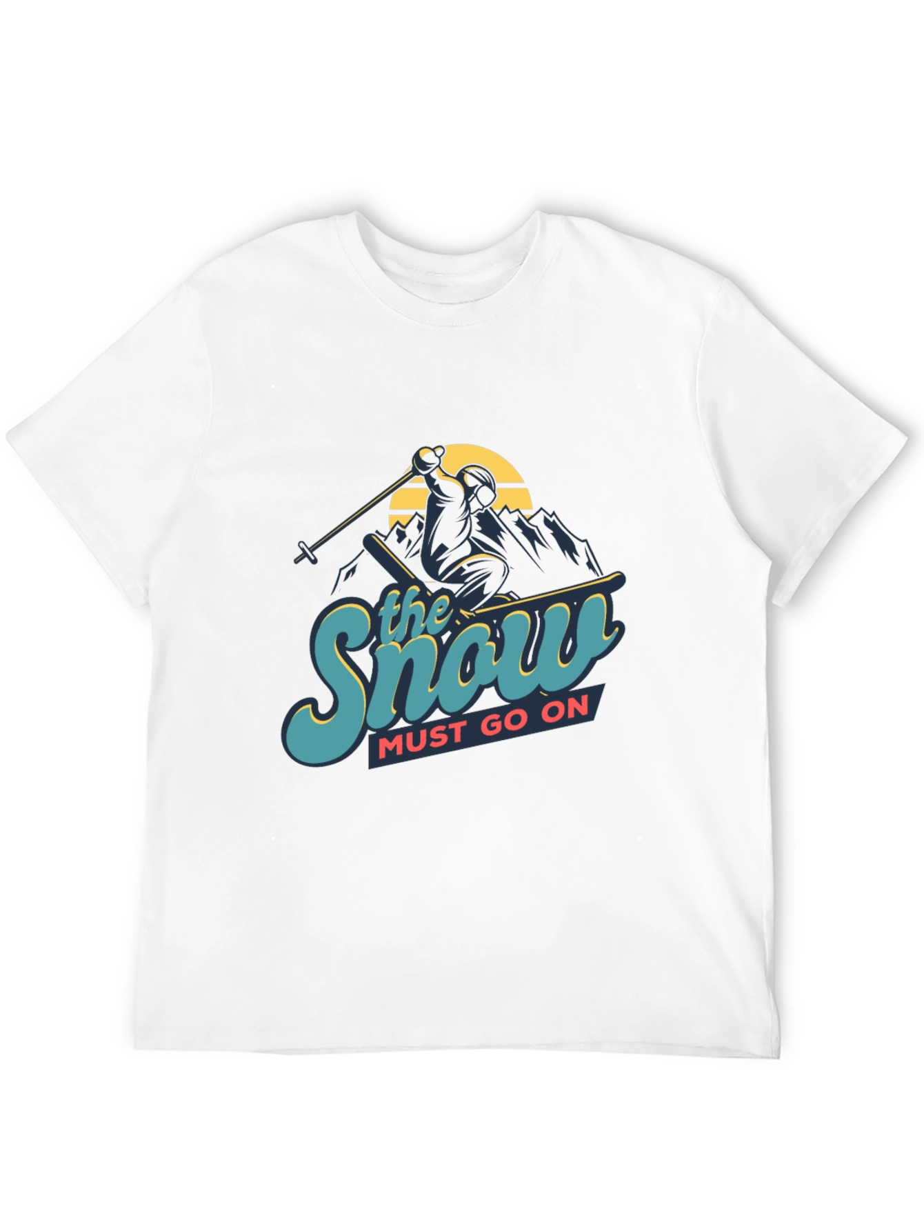 Black The Snow Must Go On Graphic Tee view 12