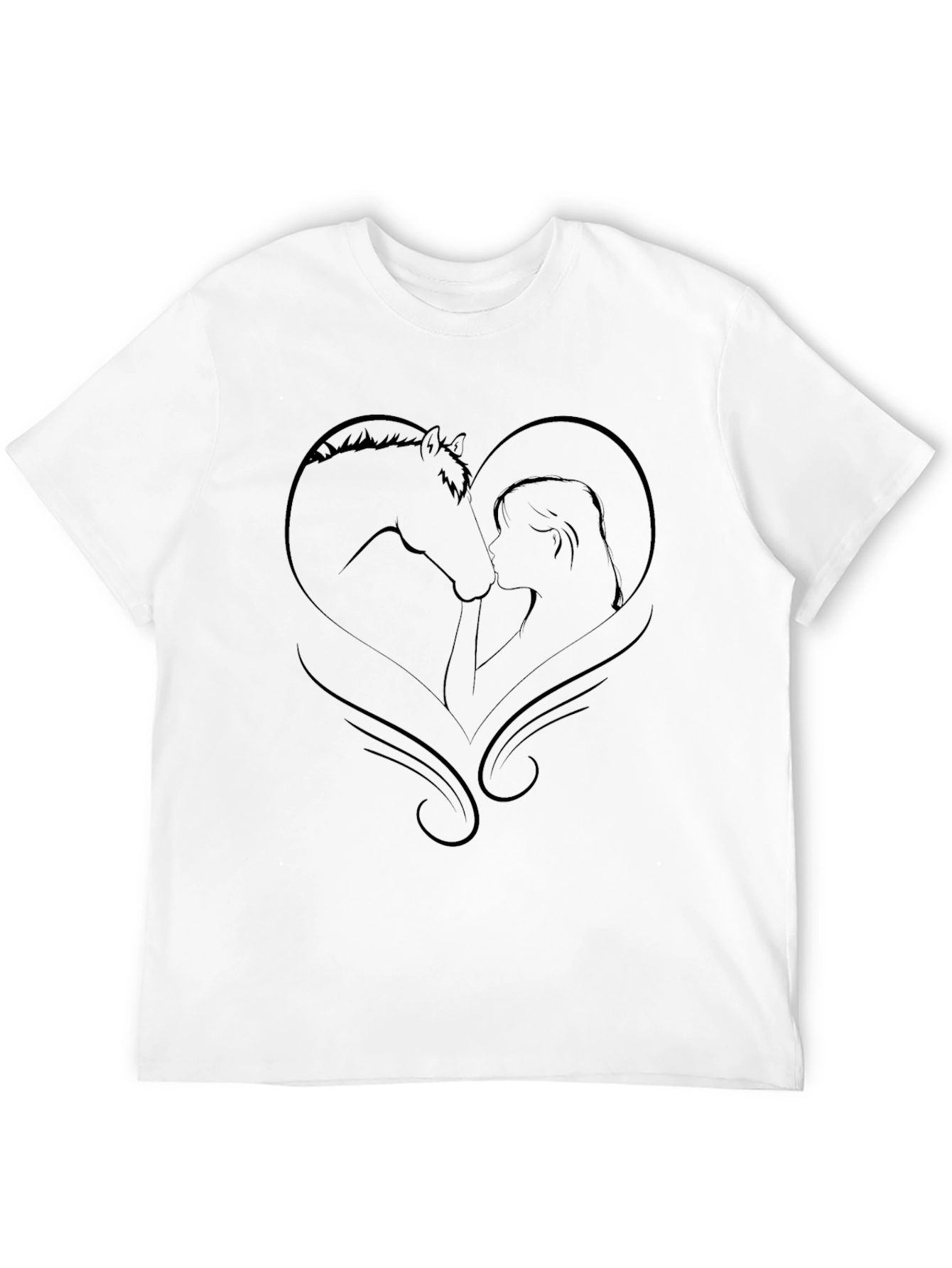 Equestrian Heart Tee - Horse & Girl Graphic T-Shirt - 12