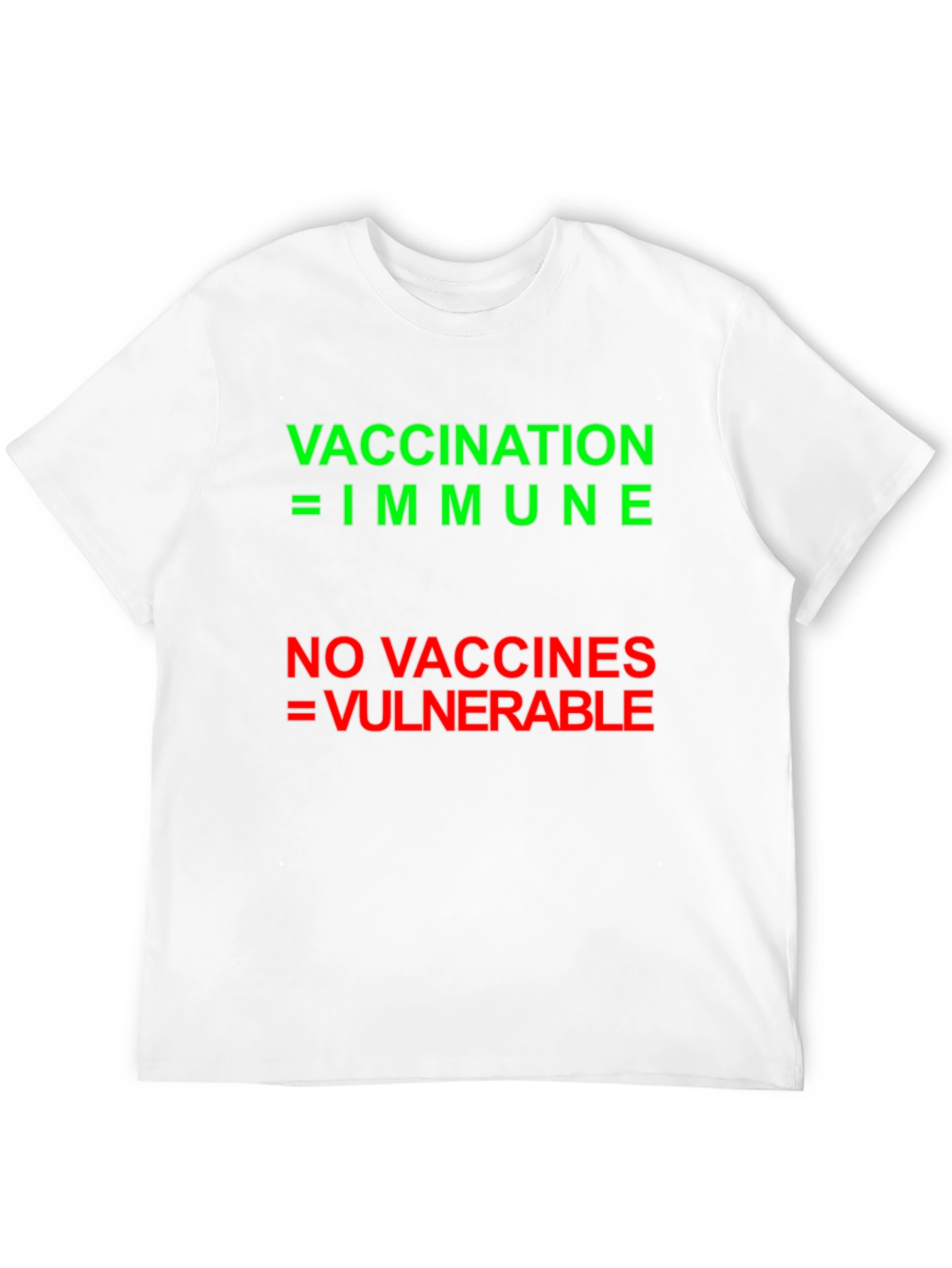 Black Vaccination Message Tee - Immune vs Vulnerable Black T-Shirt view 12