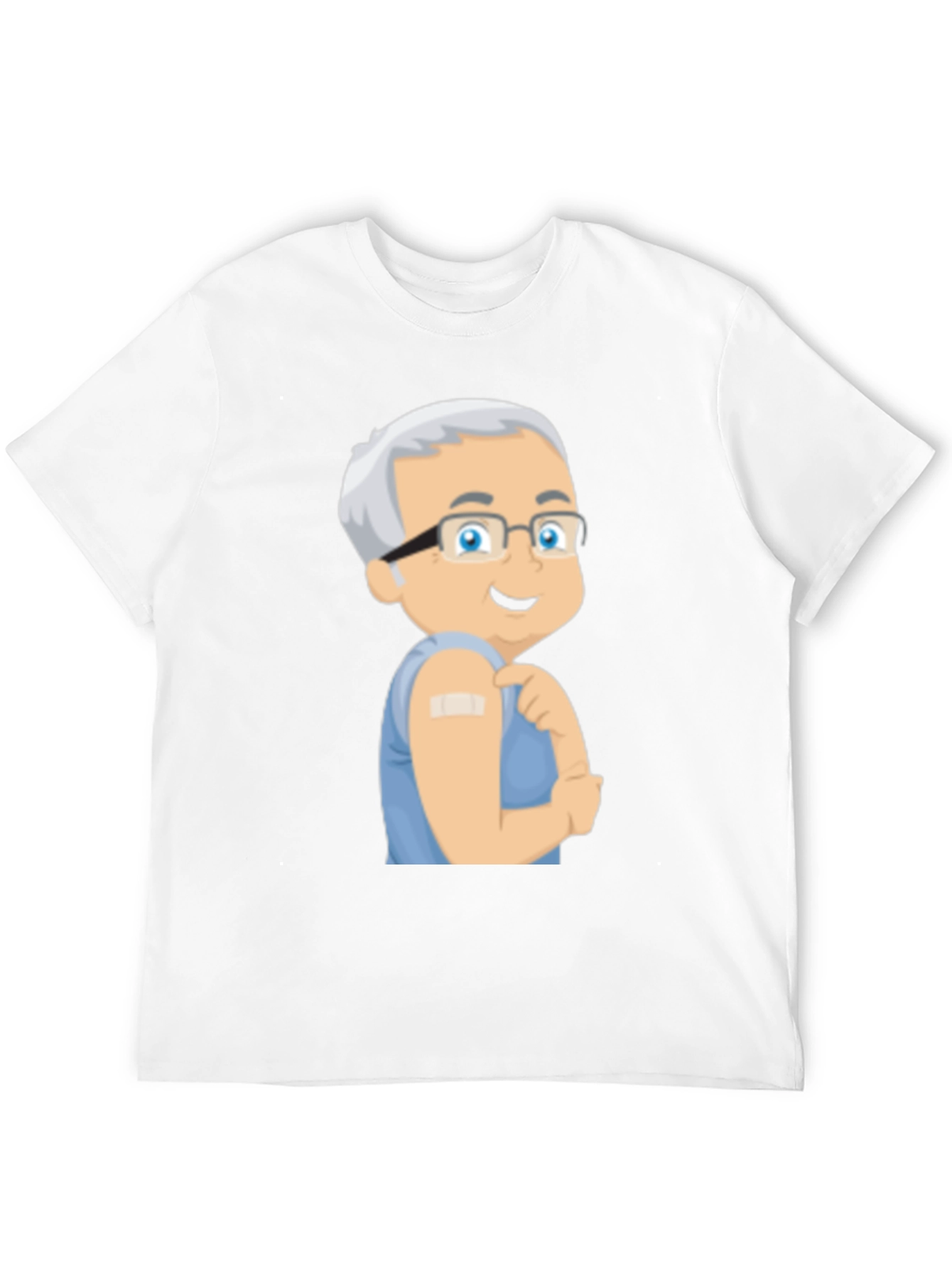 Black Vaccinated Cartoon Graphic T-Shirt view 12