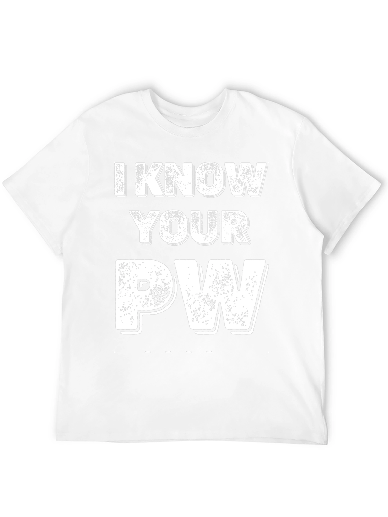 Black I Know Your PW Graphic Tee - Novelty Password Shirt view 12