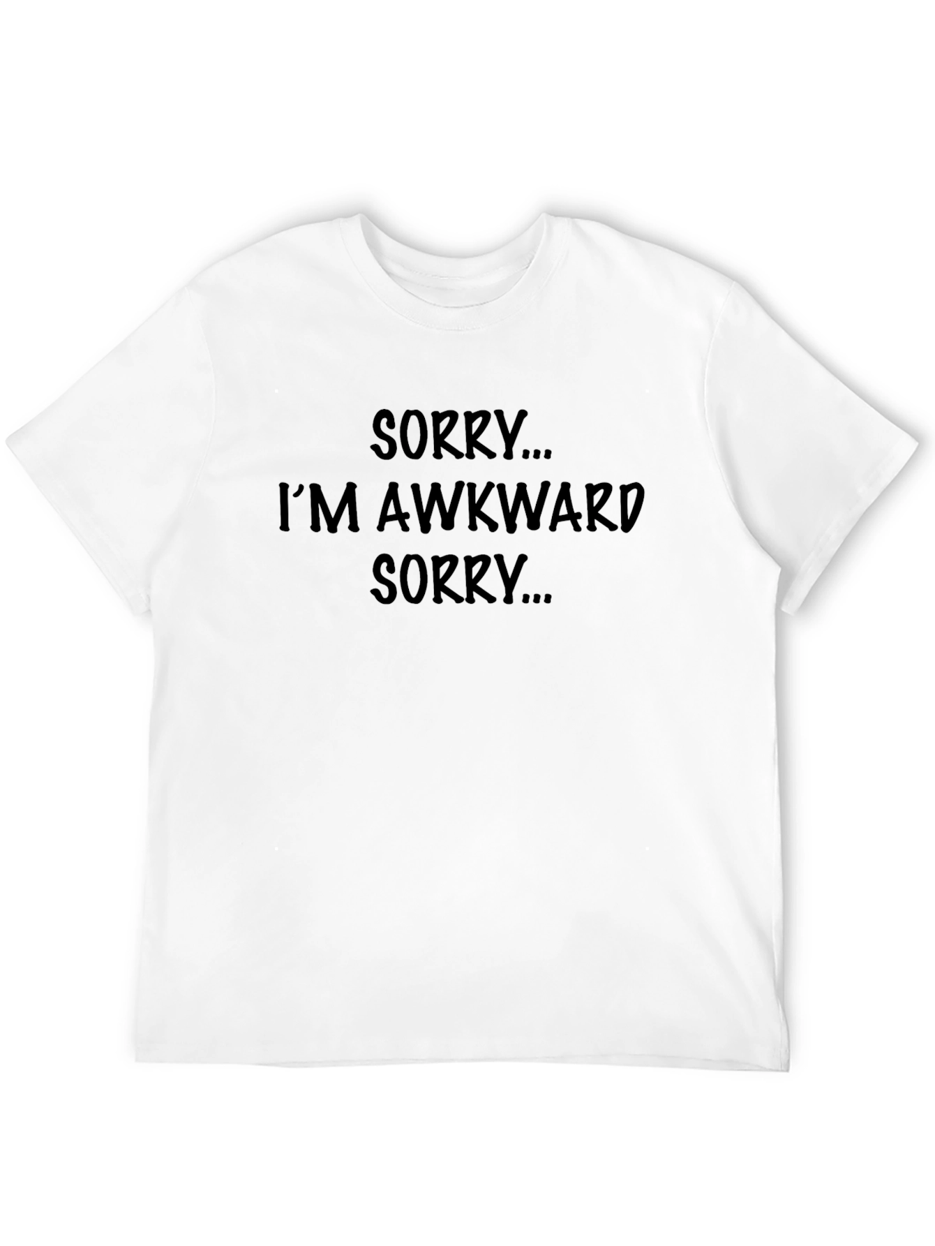 Black Awkward Statement T-Shirt - Sorry I'm Awkward! view 12