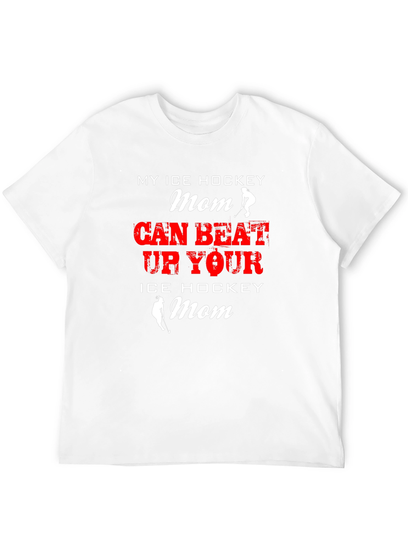 Black My Ice Hockey Mom Can Beat Up Your Mom Black T-Shirt view 12