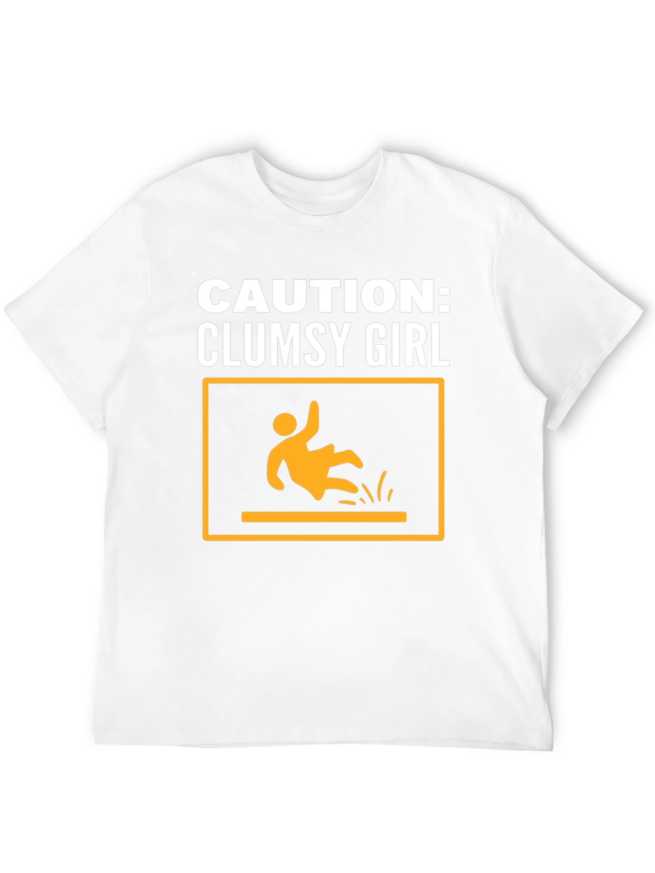 Black Caution: Clumsy Girl Graphic Tee - Unisex view 12