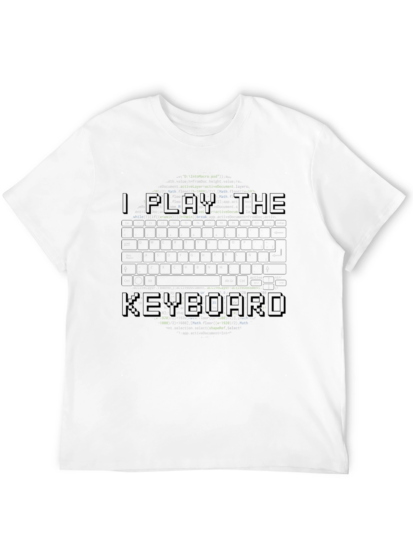 Black I Play The Keyboard T-Shirt view 12