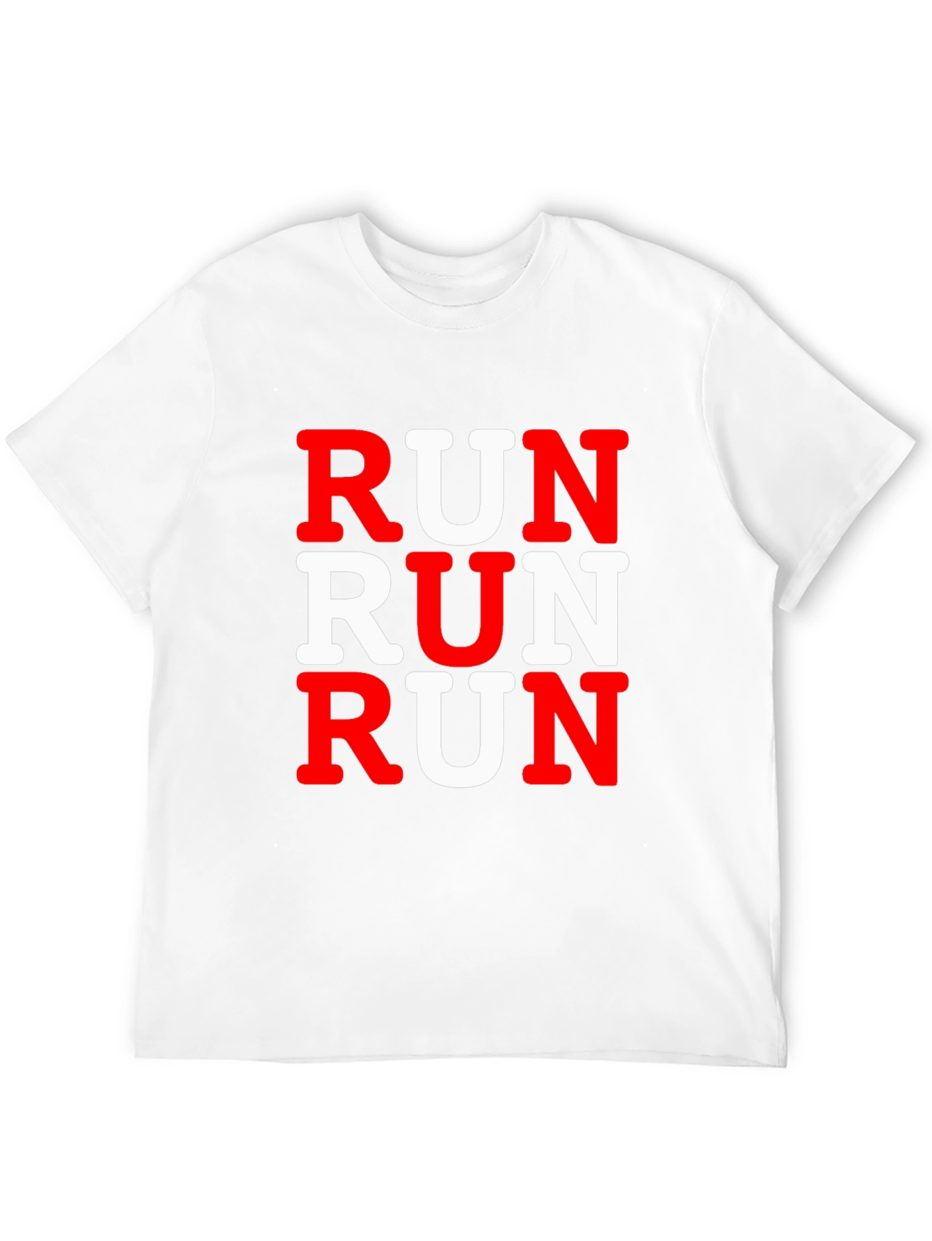 Black Run Graphic Print Men's Black T-Shirt view 12