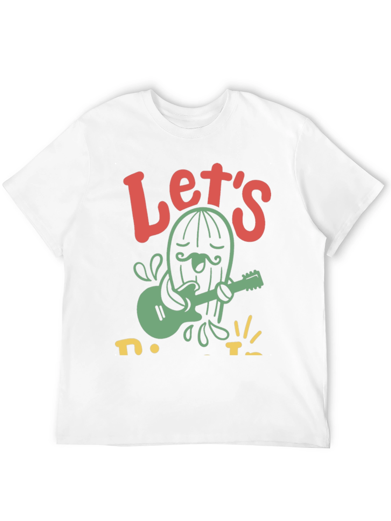 Black Let's Rock! Cactus Musician Graphic Tee view 12