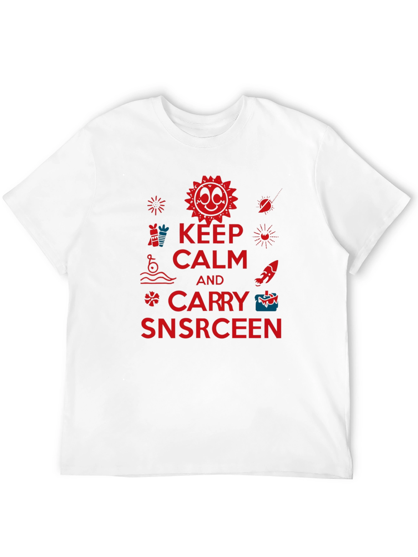 Black Keep Calm and Carry Snscrceen Graphic Tee view 12