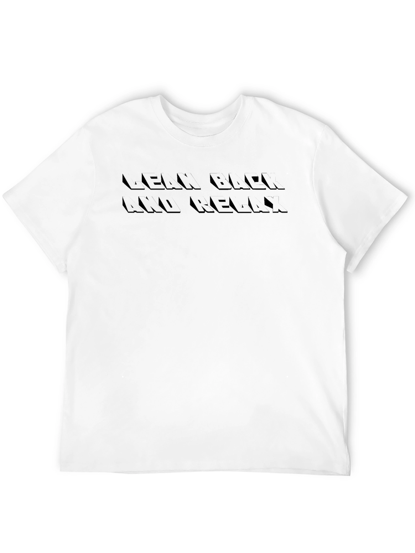 Lean Back and Relax Black Graphic Tee - 12