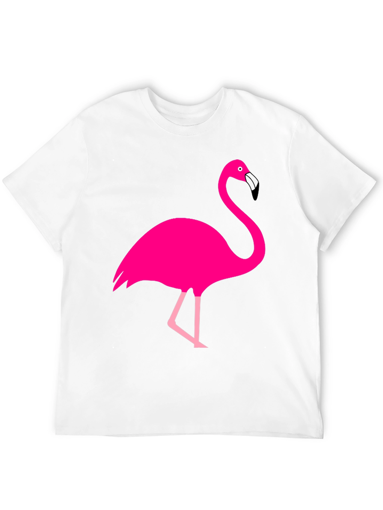 Black Fun Flamingo Graphic Tee - Black Cotton T-Shirt view 12