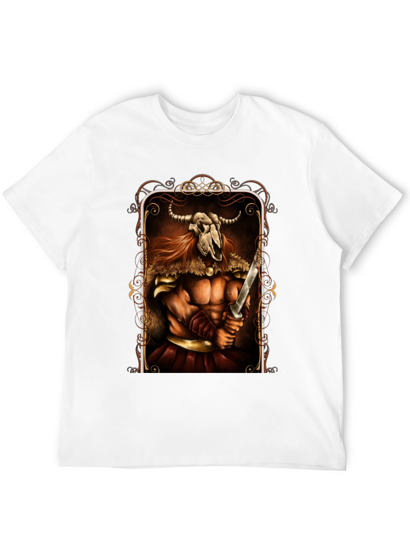 Black Viking Warrior Graphic Tee view 12