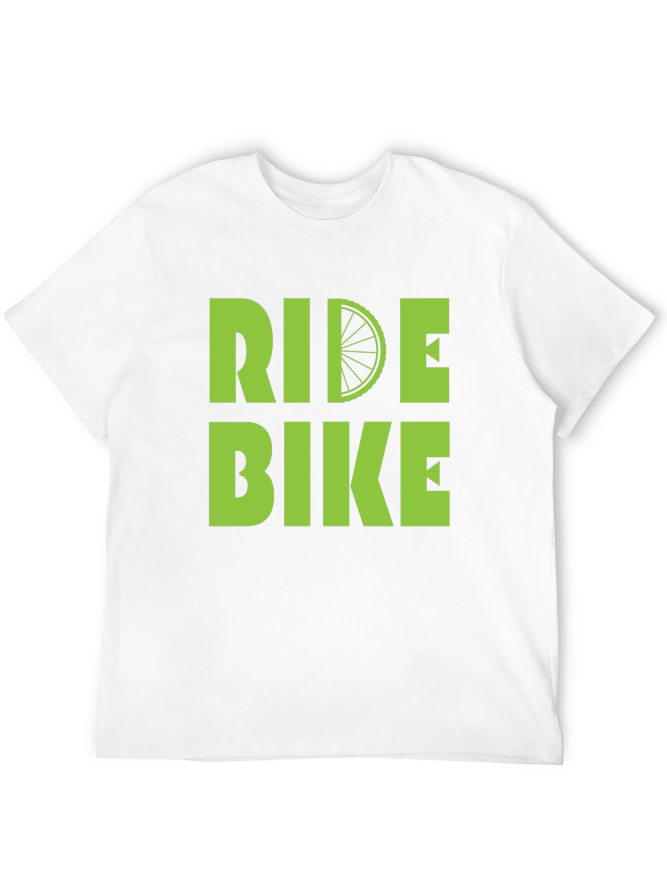 Black Ride Bike T-Shirt - Green Graphic Print view 12