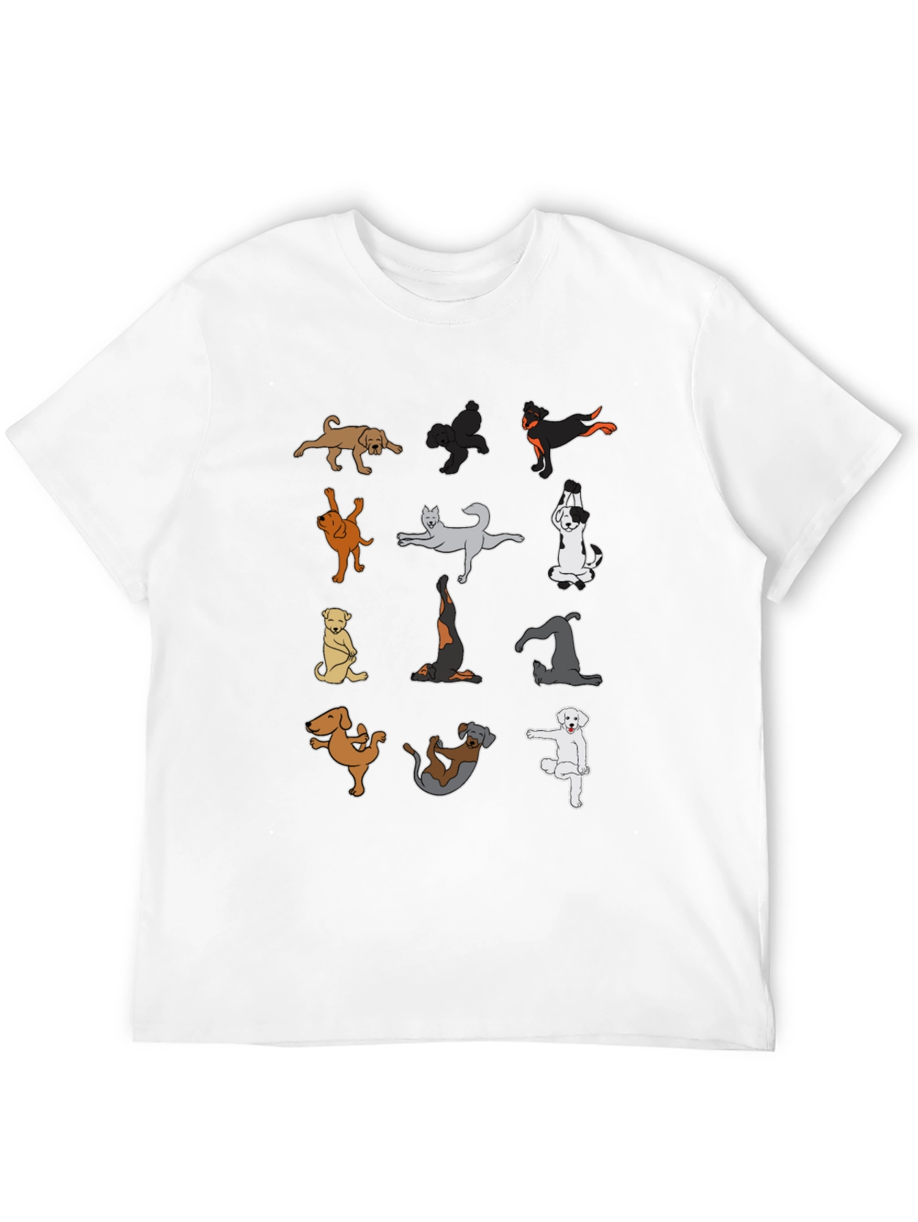 Black Dog Yoga T-Shirt - Cute Canine Poses view 12