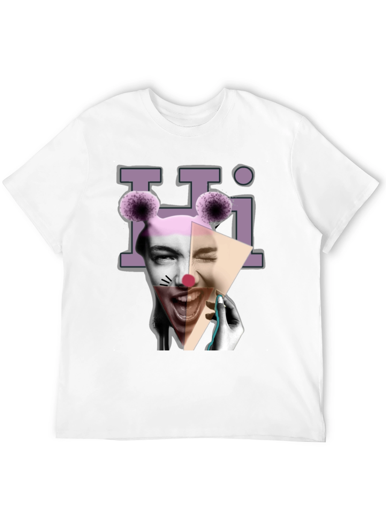 Black Clowncore Graphic Print Black T-Shirt view 12