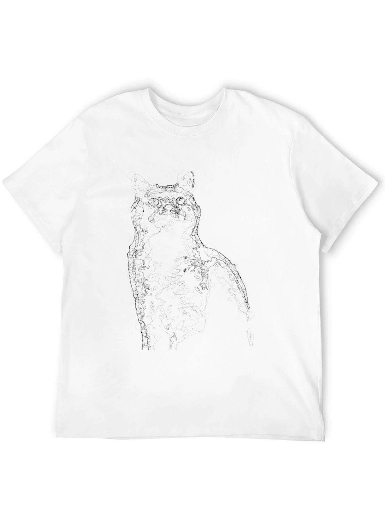 Black Men's Black Owl Graphic Tee - Stylish Casual Top view 12