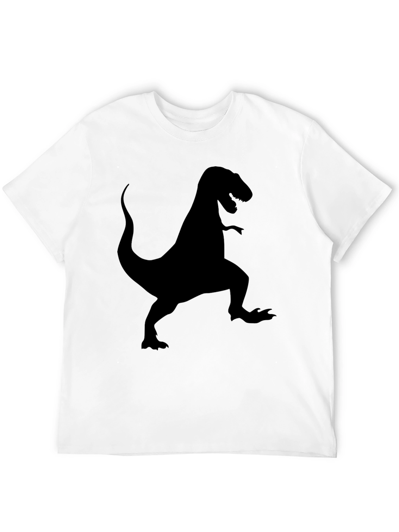 Black Dinosaur T-Shirt - Men's Black Graphic Tee view 12