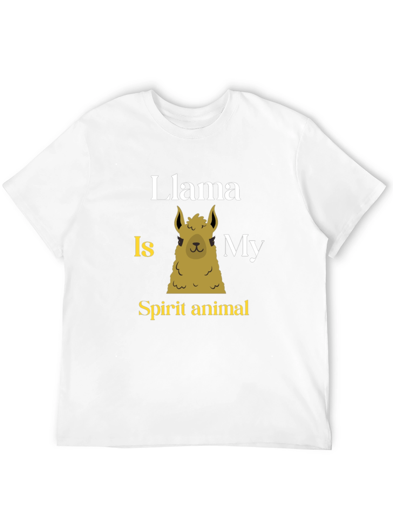 Black Llama Spirit Animal T-Shirt - Black Graphic Tee view 12