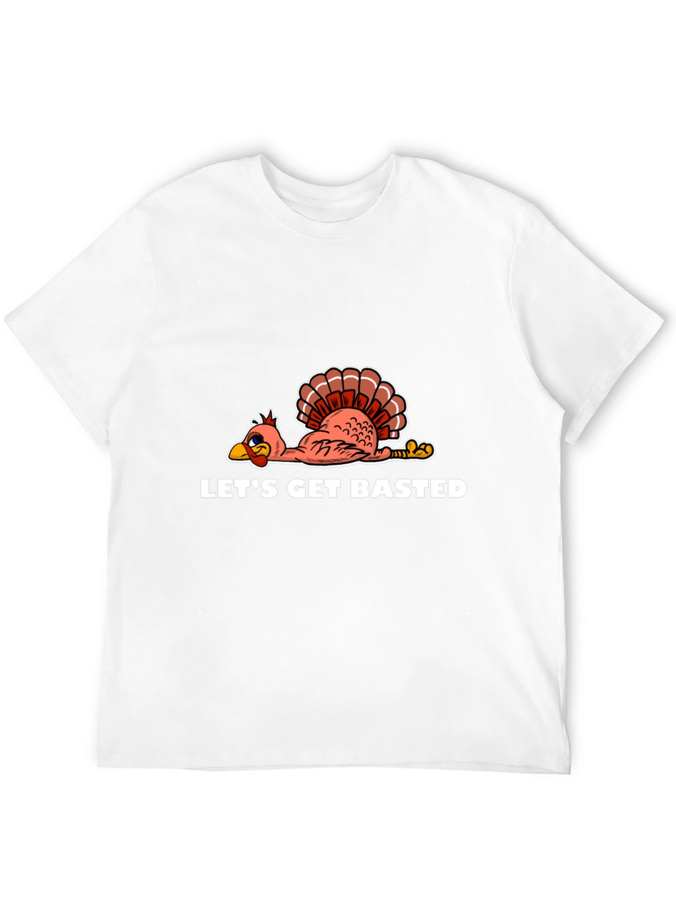 Black Let's Get Basted Turkey Thanksgiving T-Shirt view 12
