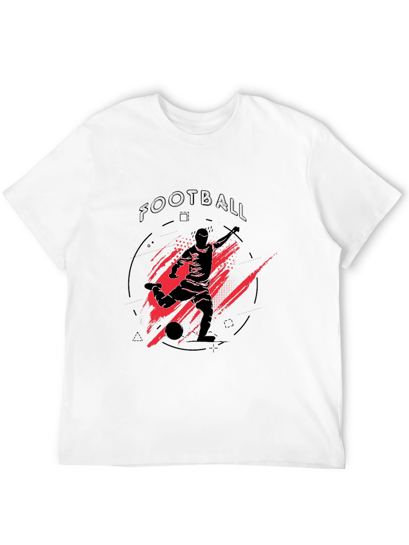Black Football Graphic Tee - Black Sports T-Shirt view 12