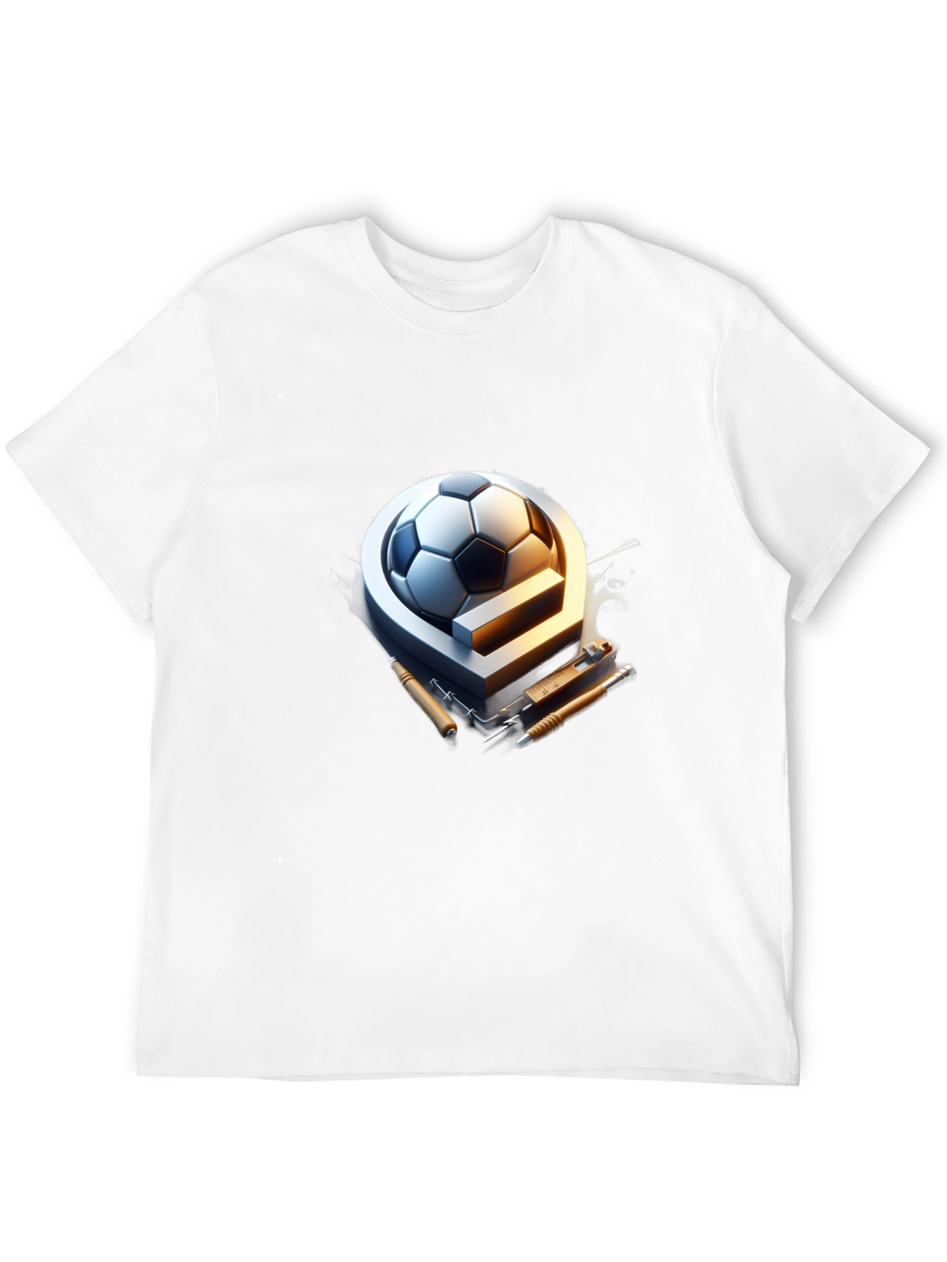 Soccer Ball & Drafting Tools Graphic Tee - 12
