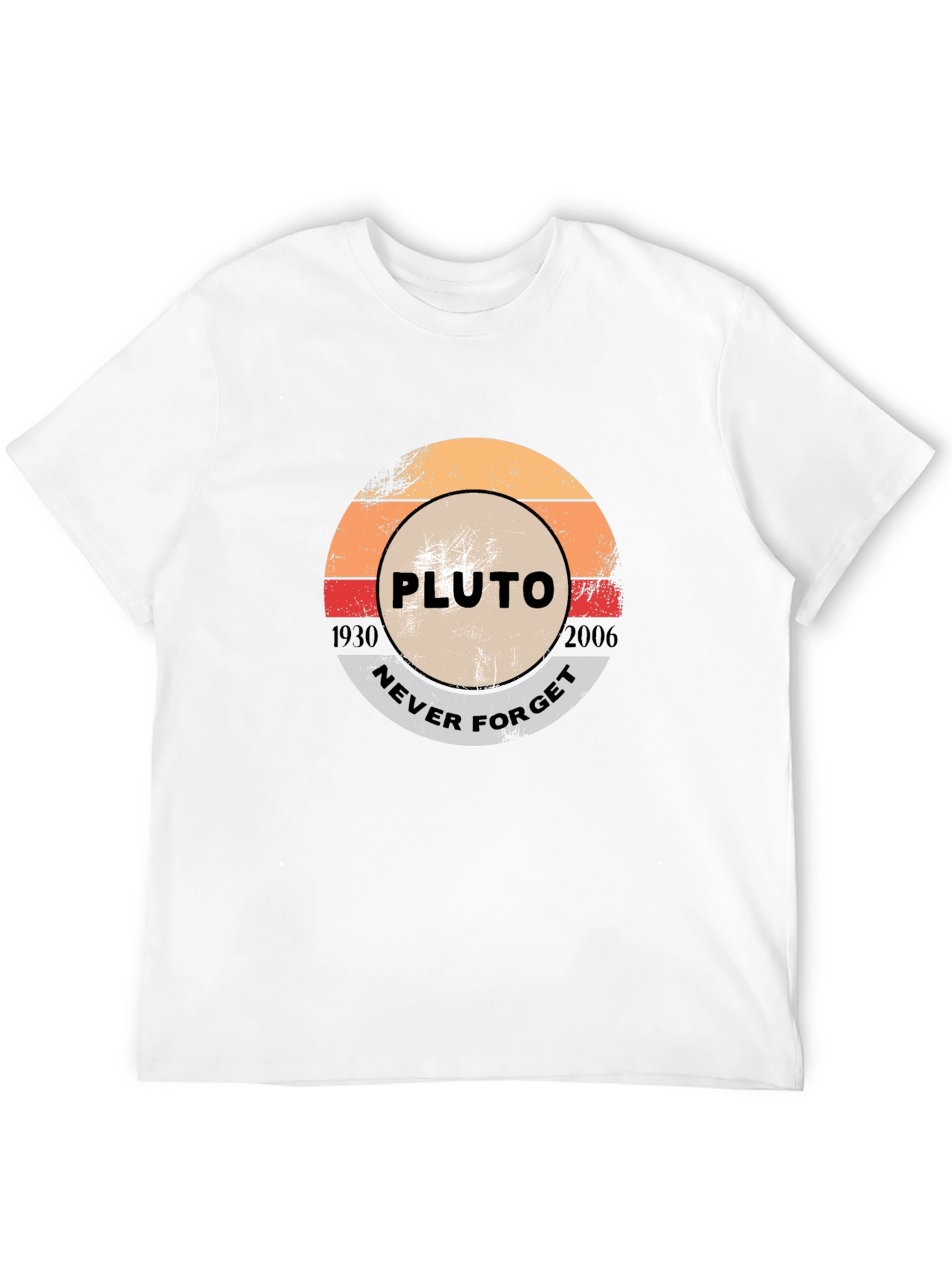 Black Pluto Never Forget Graphic T-Shirt view 12