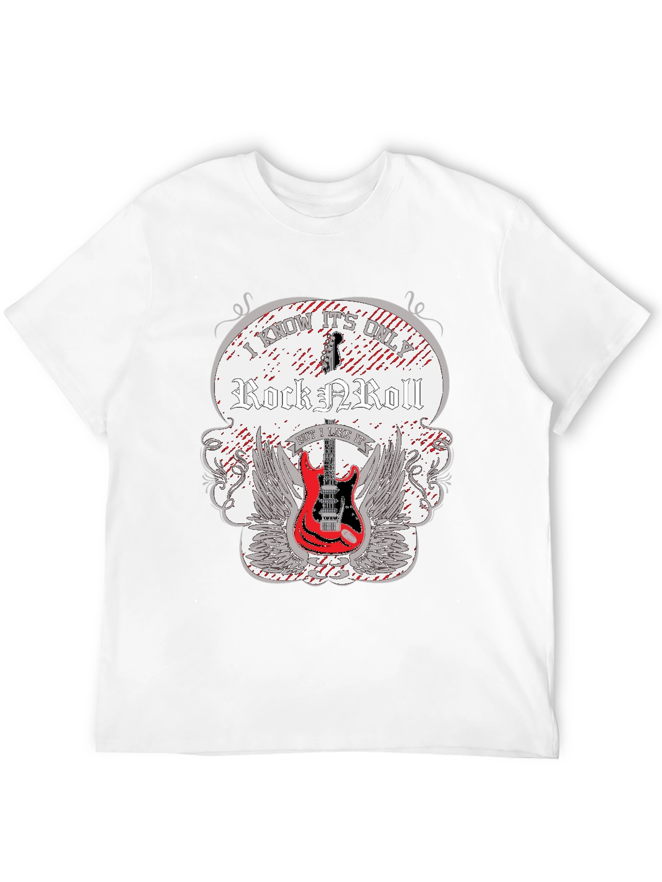 Black Rock and Roll Guitar T-Shirt view 12