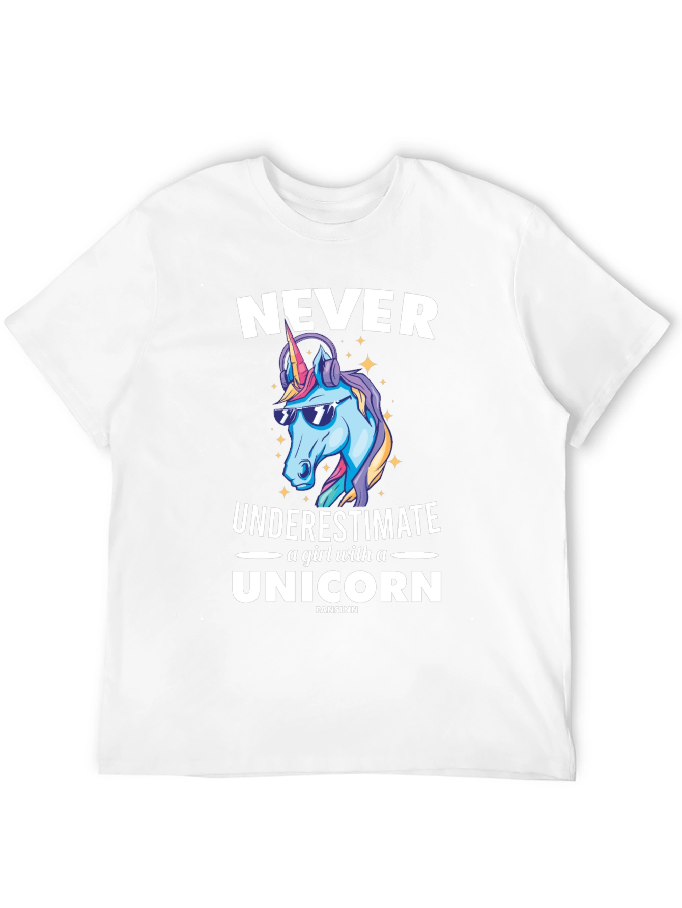 Black Never Underestimate Unicorn T-Shirt view 12