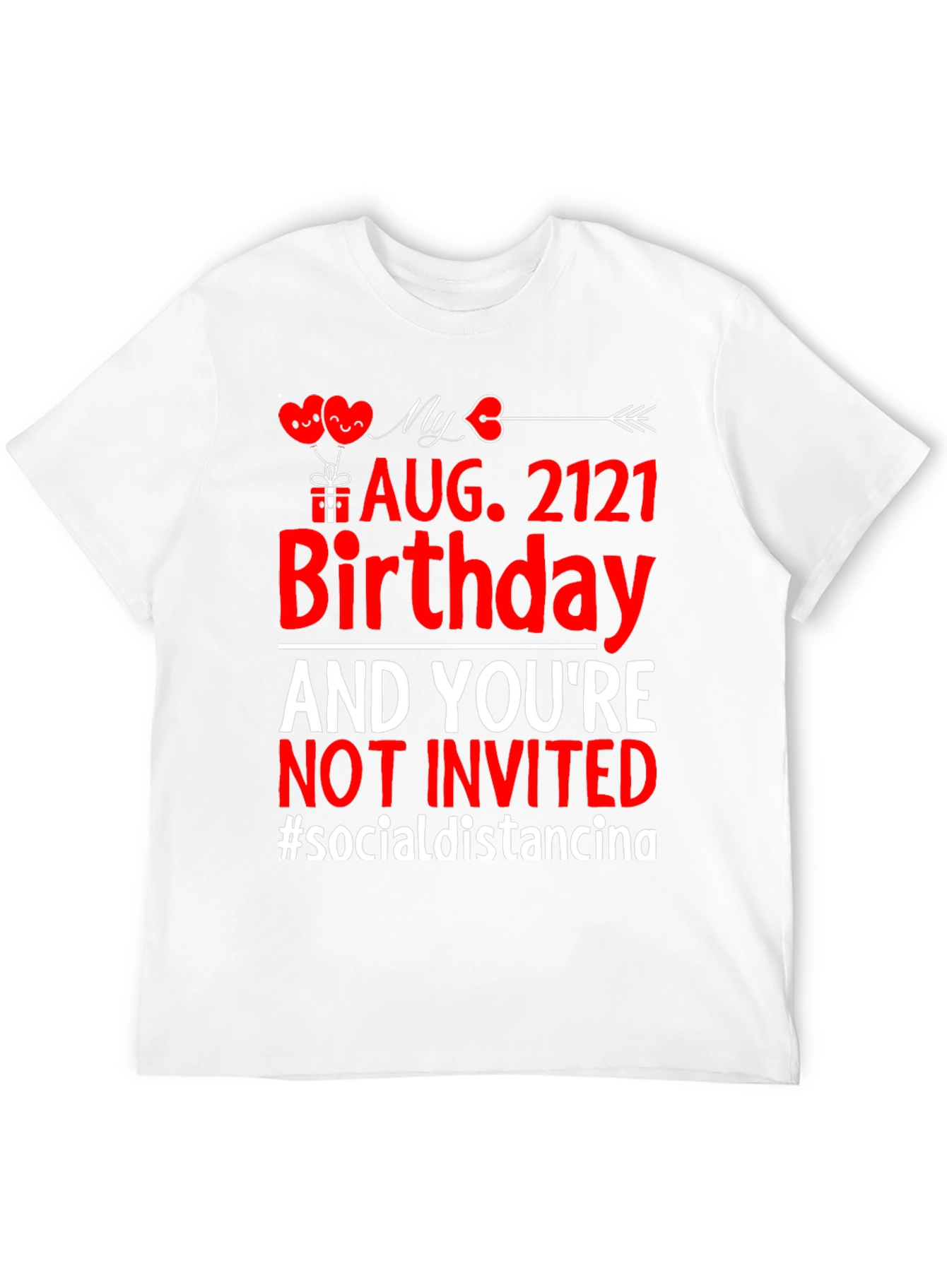 Black Funny Birthday Social Distancing T-Shirt view 12