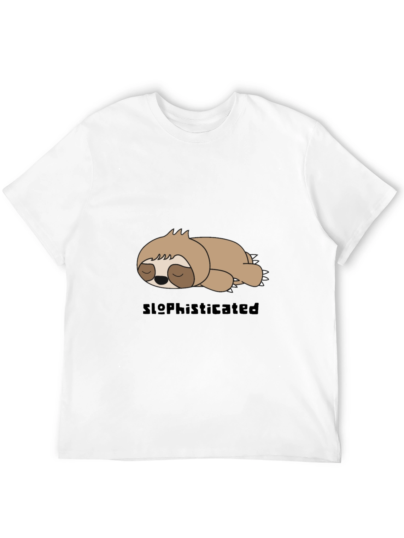 Black Sloth Sophisticated Graphic T-Shirt view 12