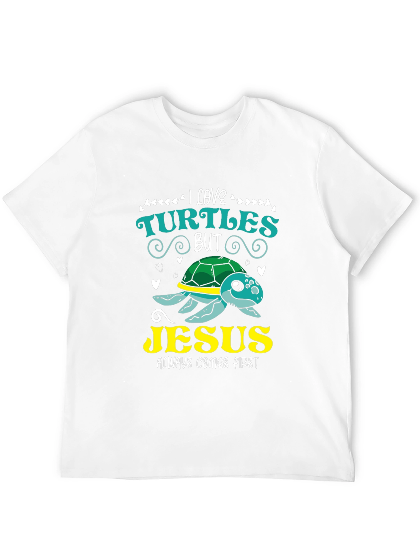 Black I Love Turtles But Jesus T-Shirt view 12