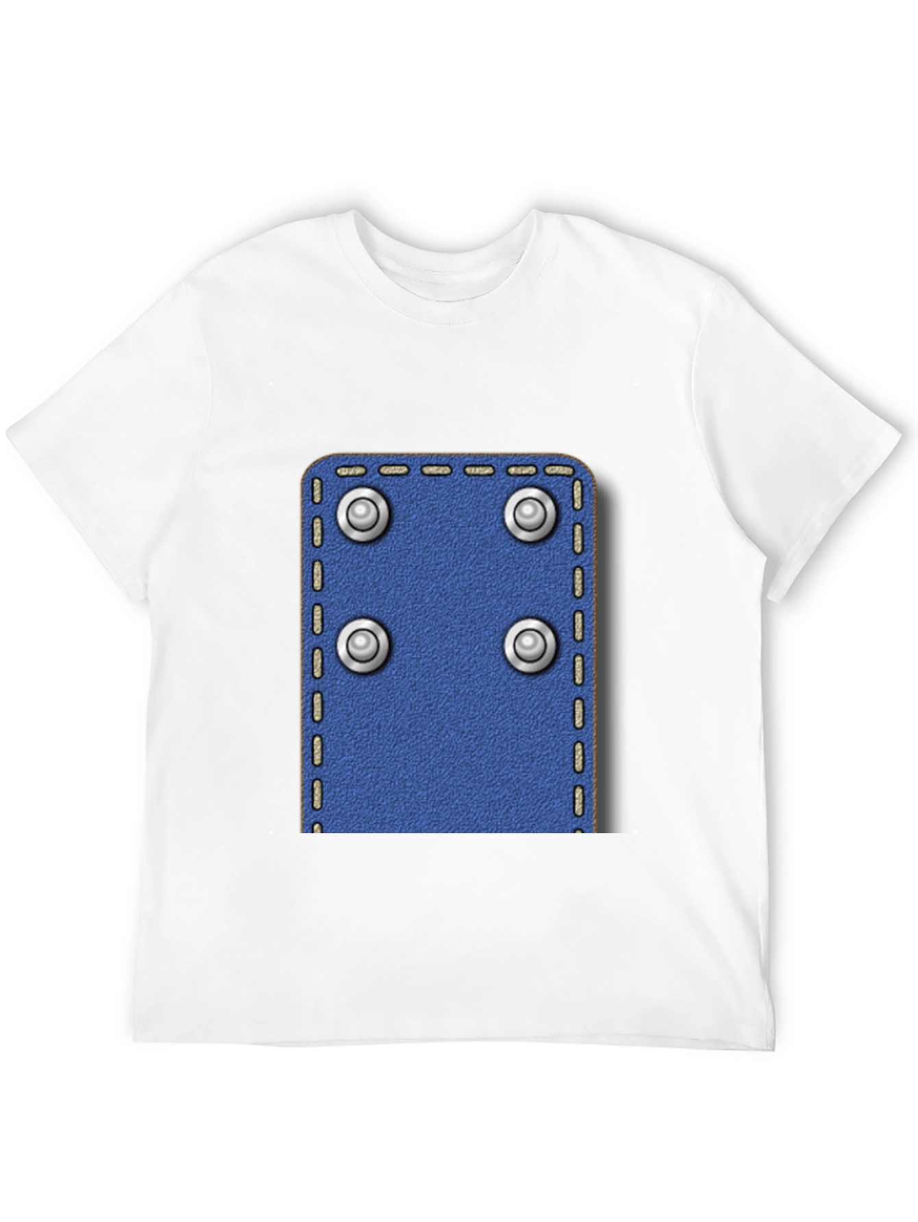 Black Novelty Rivet Patch Black T-Shirt view 12